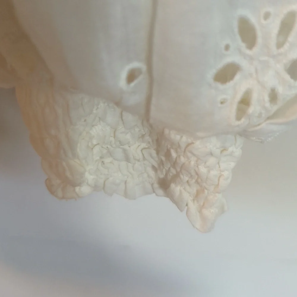 Anthropologie Love the Label Smocked Puff-Sleeve Blouse M